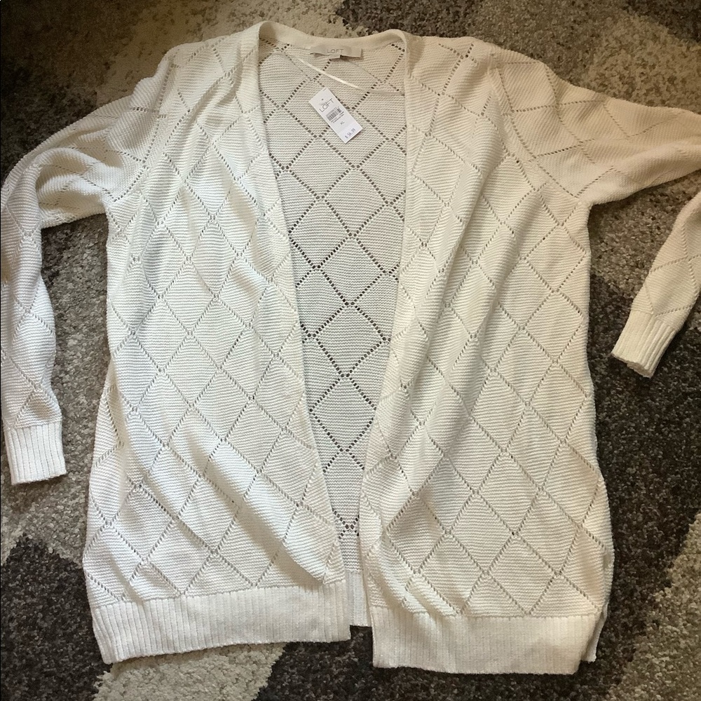 Loft WMNS Cream Long-Sleeve Cardigan XL